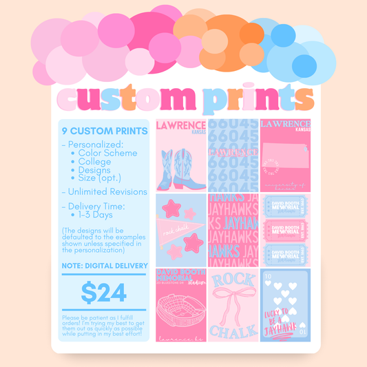 9 Custom College Wall Prints